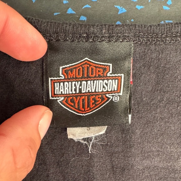 Harley-Davidson Black and Orange Logo Tee - Picture 2 of 3